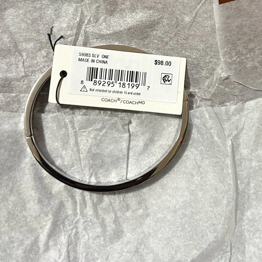 Coach Silver Signature Bangle - Picture 3 of 3